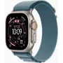 Apple Watch Ultra 3 GPS + Cellular 49mm cassa Natural Titanium con Blue/Bright Blue Trail Loop - M/L