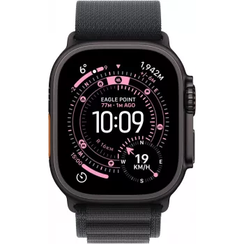 Apple Watch Ultra 3 GPS + Cellular 49mm Case Titanio nero con Alpine Loop nero - Medium MF0V4QR/A