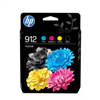 HP 912 Combo Pack, confezione da 4, Nero/Ciano/Magenta/Giallo (6ZC74AE)