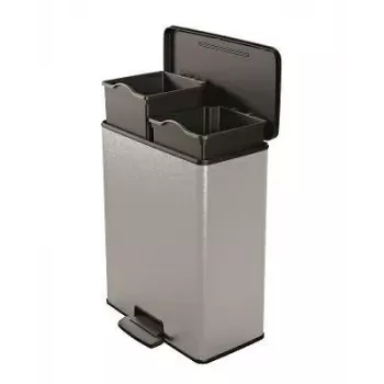 Curver pattumiera a pedale 26L+26L / IML Metallized