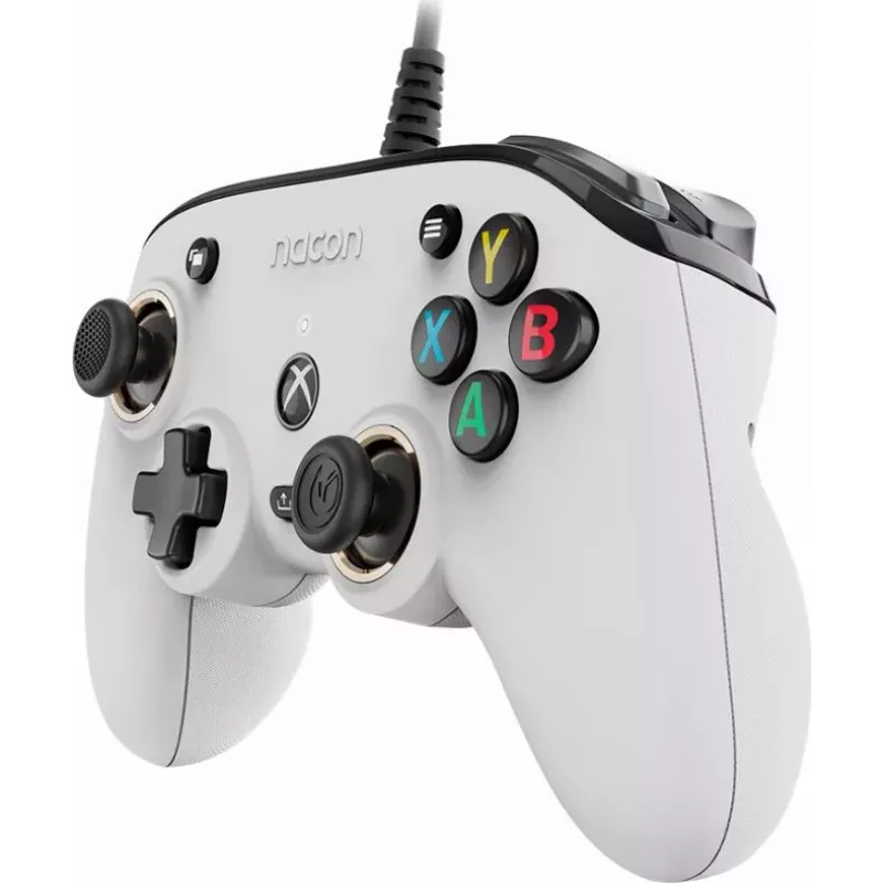 Nacon Compact Pro controller con filo per Xbox Series X|S, Xbox One e PC - bianco