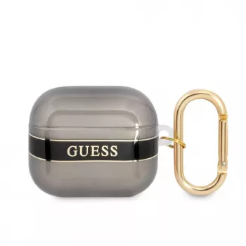 Guess GUA3HHTSK custodia per AirPods 3 nera Strap Collection
