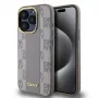 DKNY DKHMP15LPCPVSLE iPhone 15 Pro 6.1 beige custodia rigida pelle motivo scozzese Mono MagSafe