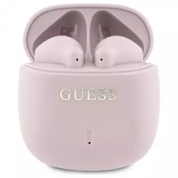 Guess Printed Classic Logo - Auricolari Bluetooth TWS + custodia di ricarica (rosa)