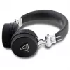 Guess Grained Classic Round Shape cuffie over-ear wireless Bluetooth con ENC (nero)