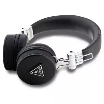 Guess Grained Classic Round Shape cuffie over-ear wireless Bluetooth con ENC (nero)