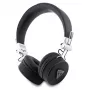 Guess Grained Classic Round Shape cuffie over-ear wireless Bluetooth con ENC (nero)