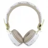 Guess 4G Triangle Round Shape - cuffie on-ear wireless Bluetooth con ENC (bianco)