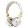 Guess 4G Triangle Round Shape - cuffie on-ear wireless Bluetooth con ENC (bianco)