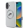 Karl Lagerfeld custodia MagSafe in silicone DoubleHeads And Circle per Apple iPhone 16 - beige