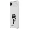 KARL LAGERFELD Silicone Case Karl Sketch & Logo MagSafe per iPhone Air bianco