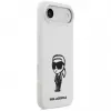 KARL LAGERFELD Silicone Case Karl Sketch & Logo MagSafe per iPhone Air bianco
