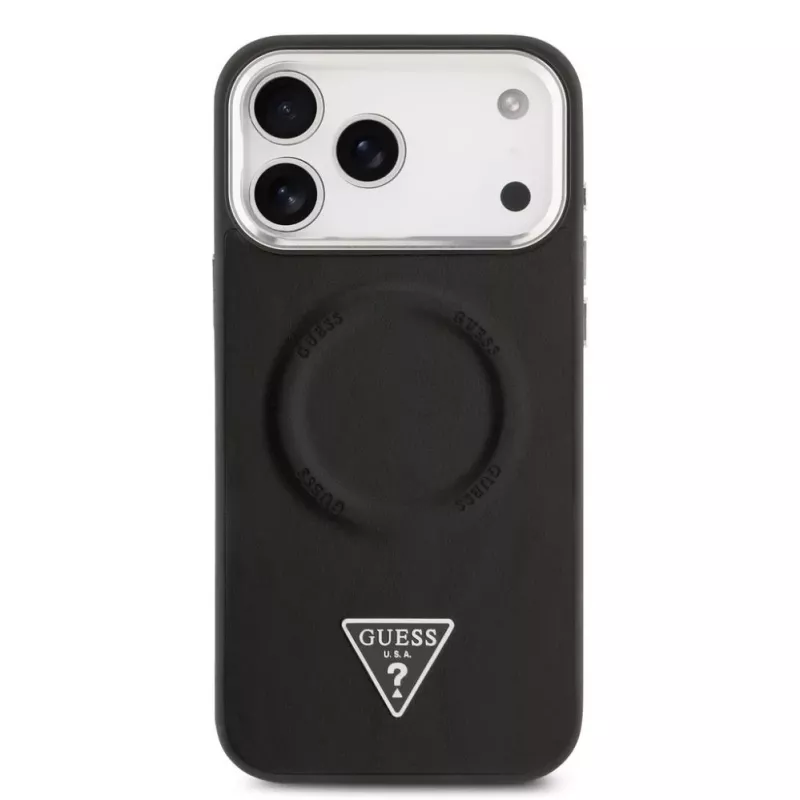 Guess Triangle Logo custodia MagSafe per iPhone 17 Pro Max (nero)