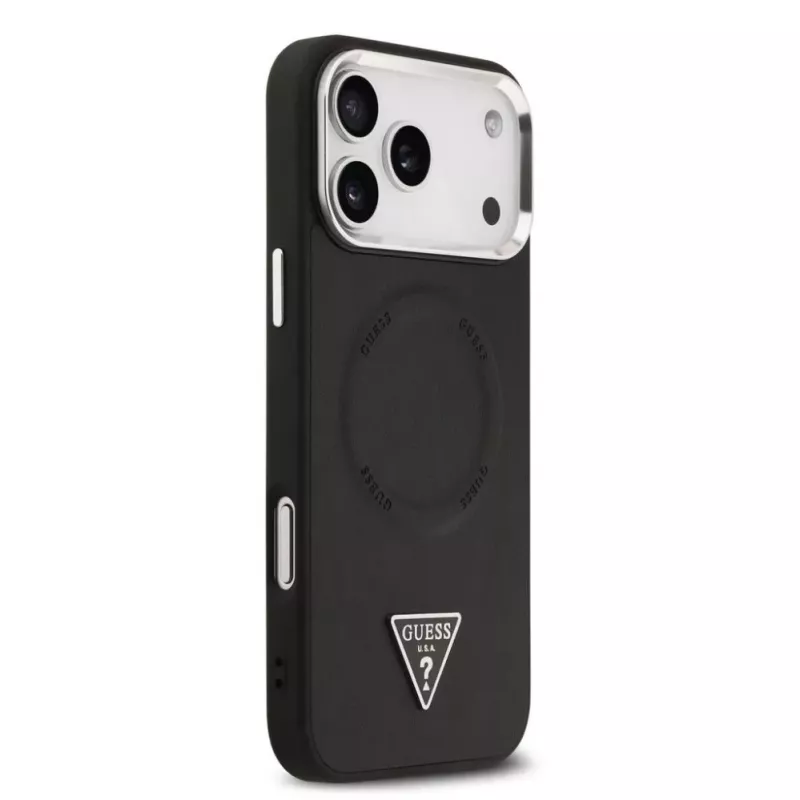 Guess Triangle Logo custodia MagSafe per iPhone 17 Pro Max (nero)