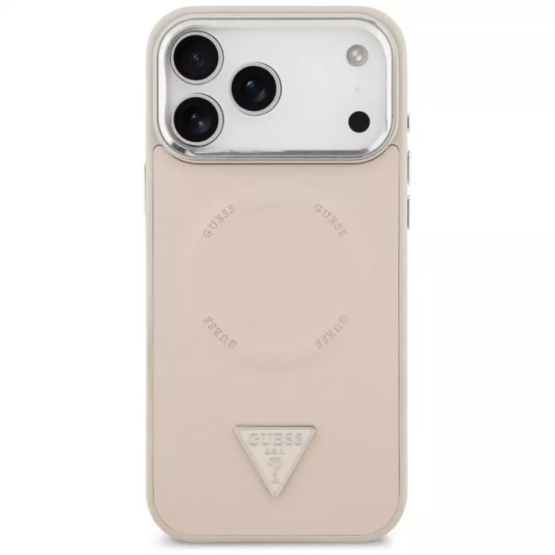 Guess Triangle Logo custodia MagSafe per iPhone 17 Pro (rosa)