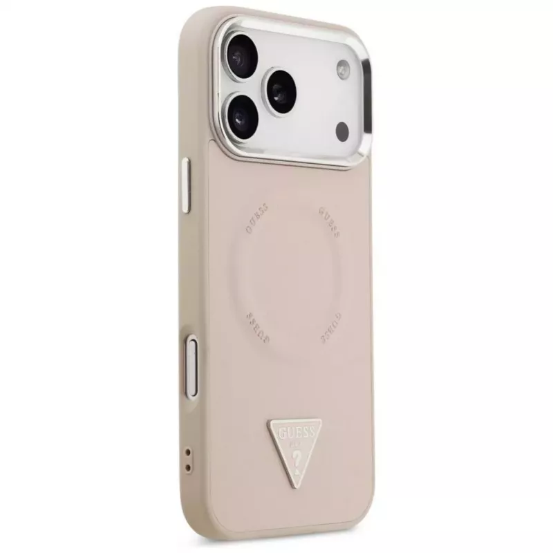 Guess Triangle Logo custodia MagSafe per iPhone 17 Pro (rosa)