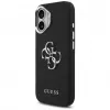 Guess Grained Big 4G Classic Logo Cover per iPhone 17, nero