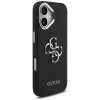 Guess Grained Big 4G Classic Logo Cover per iPhone 17, nero
