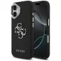 Guess Grained Big 4G Classic Logo Cover per iPhone 17, nero