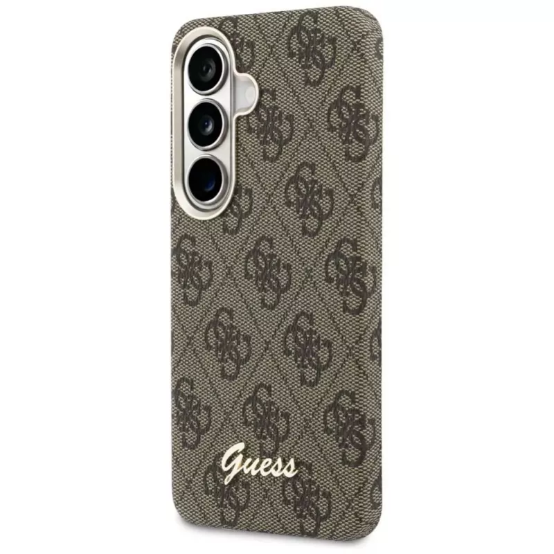 Guess 4G Script Custodia MagSafe per Samsung Galaxy S26 (Marrone)