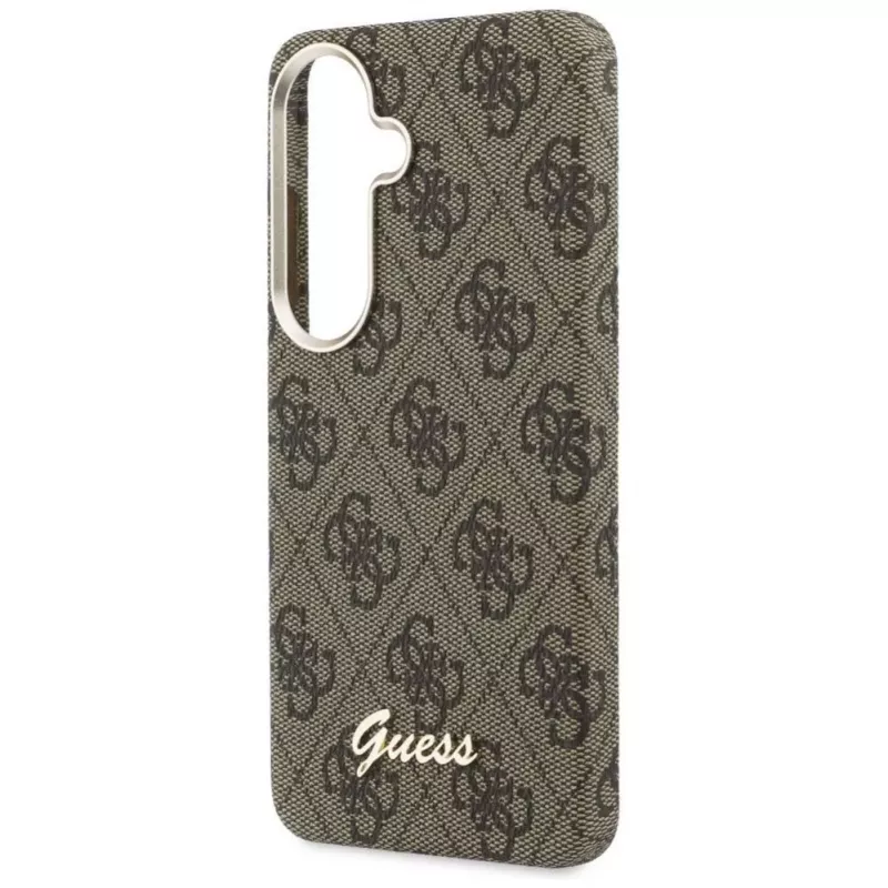 Guess 4G Script Custodia MagSafe per Samsung Galaxy S26 (Marrone)