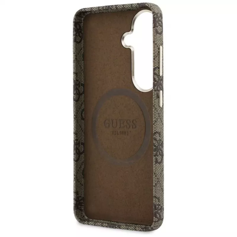 Guess 4G Script Custodia MagSafe per Samsung Galaxy S26 (Marrone)