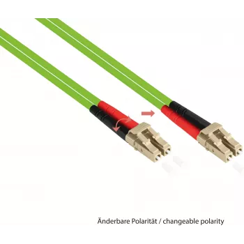 GoodConnections Alcasa LW-810LS5 cavo patch in fibra ottica 10 m OM5 LSZH LC-SC verde