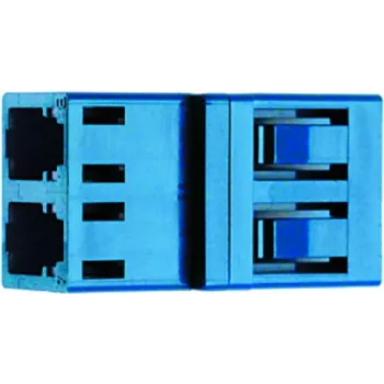 Telegärtner J08071A0002 connettore in fibra ottica LC duplex multimodale, blu, ferula in ceramica di zirconio, confezione da 1
