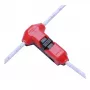 Synergy 21 Connettore a T Easy Connect per Striscia LED FLEX per 1 Linea Rosso