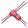 Synergy 21 Connettore a T Easy Connect per Striscia LED FLEX per 2 Linee Rosso
