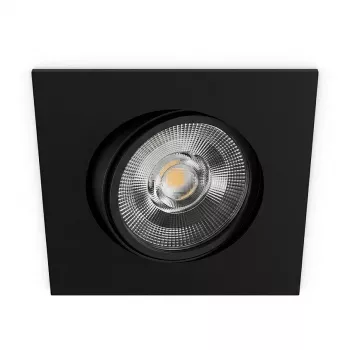 SYNERGY21 Faretto LED da incasso a soffitto Helios nero - quadrato + orientabile - bianco caldo