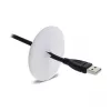 Delock passacavo in silicone rotondo Ø 65 mm per montaggio a parete / tavolo bianco
