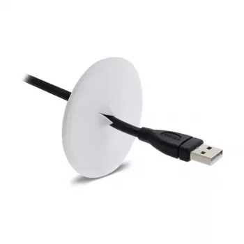 Delock passacavo in silicone rotondo Ø 65 mm per montaggio a parete / tavolo bianco