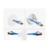 Delock passacavo in silicone rotondo Ø 65 mm per montaggio a parete / tavolo bianco