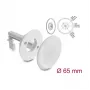 Delock passacavo in silicone rotondo Ø 65 mm per montaggio a parete / tavolo bianco