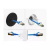 Passacavo in silicone Delock rotondo Ø 65 mm per montaggio a parete / da tavolo bianco / nero