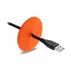 Passacavo in silicone Delock rotondo Ø 65 mm per montaggio a parete / da tavolo bianco / arancione