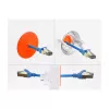 Passacavo in silicone Delock rotondo Ø 65 mm per montaggio a parete / da tavolo bianco / arancione