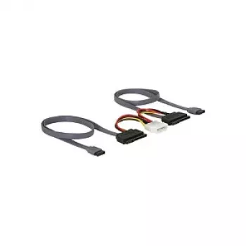 DELOCK Cavo SATA All-in-One per 2x HDD