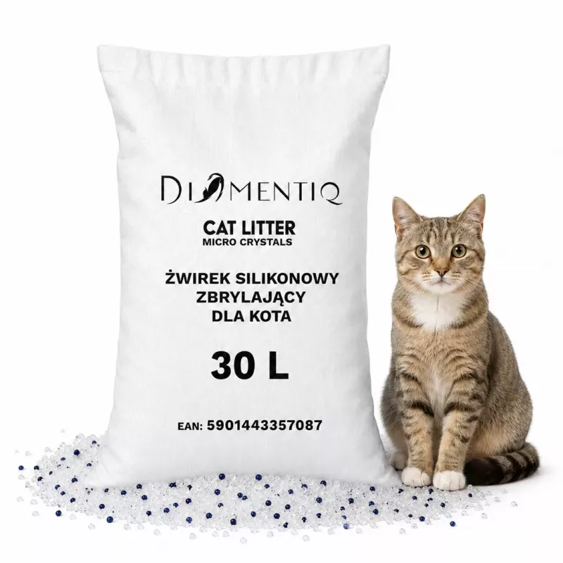 Diamentiq Micro Crystals Lettiera per gatti in silicone agglomerante, 30 l