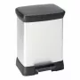 CURVER Deco Bin 30L pattumiera a pedale argento metallizzato