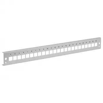 EFB pannello frontale 24xE2000 duplex, E2000 Compact (RDM) versione dritta, grigio chiaro (RAL 7035), montaggio rack 1U 19