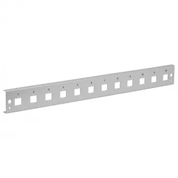 EFB pannello frontale 12xE2000 duplex, E2000 Compact (RDM) versione dritta grigio (VSB-FP-12E2-RD)