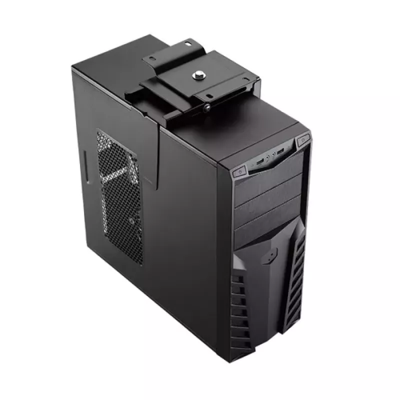 LogiLink EO0030 supporto PC girevole sotto la scrivania con sgancio rapido, nero, max 10 kg