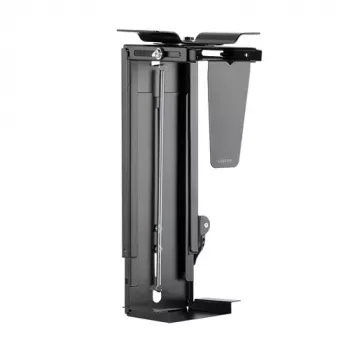 LogiLink EO0030 supporto PC girevole sotto la scrivania con sgancio rapido, nero, max. 10 kg