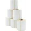 ARTDEV rotolo etichette termiche dirette 101,6 x 101,6 mm, diametro esterno 110 mm, anima 40 mm, 480 etichette per rotolo, bianco, adesivo permanente