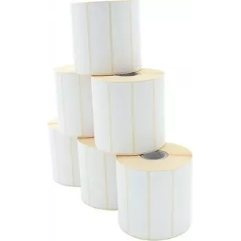ARTDEV rotoli di etichette termiche dirette 80 x 23mm, diametro rotolo 100mm, anima 25mm, 1500 etichette/rotolo