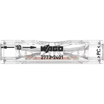 Connettore passante WAGO per 2773-2401, push-in, max. 4 mm², 2 conduttori