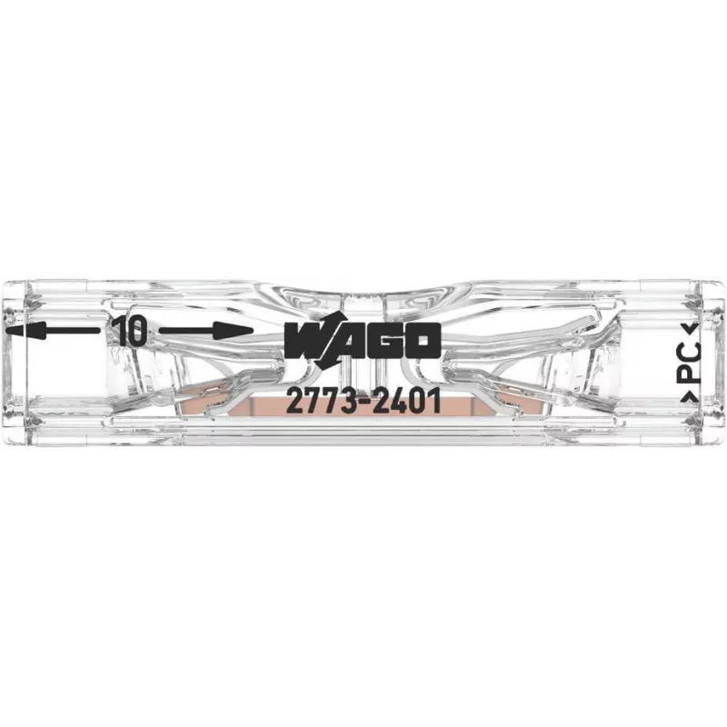 Connettore passante WAGO per 2773-2401, push-in, max. 4 mm², 2 conduttori