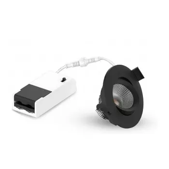 LEUCHTEK GMBH SPR-6W-XWB faretto LED da incasso, IP44, alluminio, orientabile, temperatura di colore selezionabile (3000K/4000K/6000K), 6W